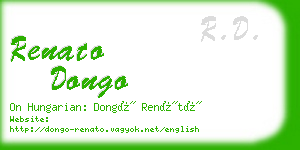 renato dongo business card